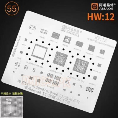 AMAOE Stencil HW12 For Nova6 5G/HonorV30 5G Kirin 990 Hi3690/Hi9500 CPU