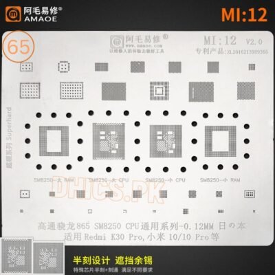 AMAOE Stencil MI12 For Redmi K30Pro/Xiaomi 10 Series Snapdragon 865 SM8250