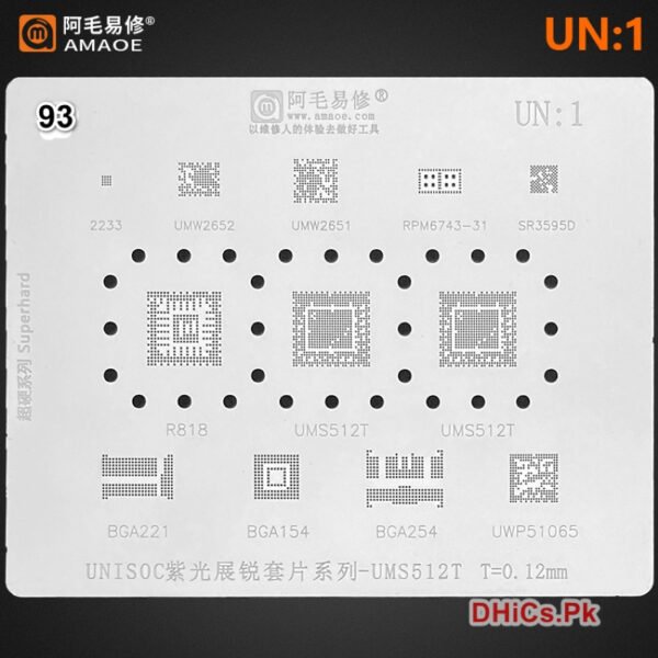 UN1 Amaoe Stencil For UNIS0C, UMS512T, UWP51065, R818