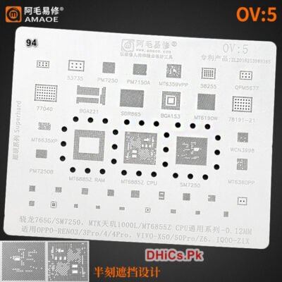 OV5 Amaoe Stencil For MTK CPU MT6855Z, MT6885Z