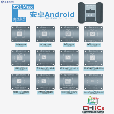 Mijing Z21 Max BGA Stencil Platform Set for Android / Hisilicon / Qualcomm Snapdragon IC Chip Planting Tin Template Fixture