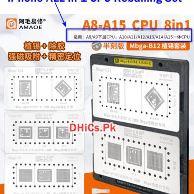 Mbga B12 iPhone CPU (A8-A15 8in1) Magnetic Reballing Fixture