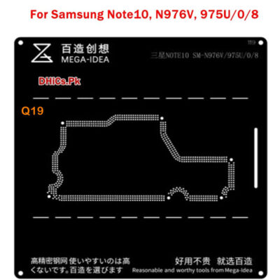 Mega iDea Samsung NOTE10 SM-N976V Black Stencil