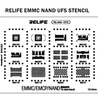 EMMC/EMCP/NAND Stencil 0.15MM RELIFE RL-044 OT2