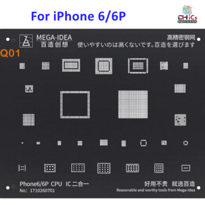 Mega iDea iPhone 6, 6P Black Stencil