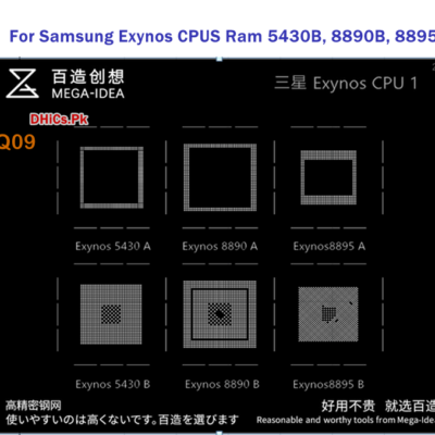 Mega iDea Samsung Exynos CPU1 Stencil For Exynos 5430A, 8890A, 8895A, 5430B, 8890B, 8895B