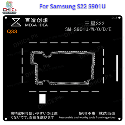 Samsung S22 SM-S901U/W/O/D/E Reballing Stencil