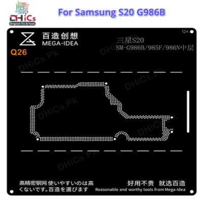 Samsung S20 SM-G986B 985F 986N Middle Layer Reballing Stencil