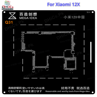 MI12X middle frame Reballing Stencil