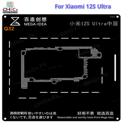 Xiaomi 12S Ultra Middle Frame Reballing Stencil