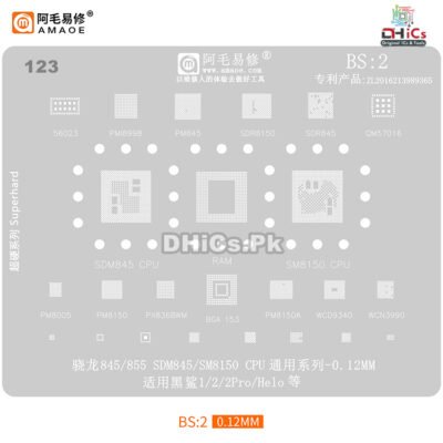 BS2 Stencil For SDM845, SM8150 CPU, Ram