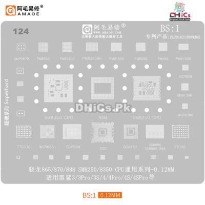 BS1 Stencil For SM8350, SM8250 CPU, Ram, SSD, SDX55M