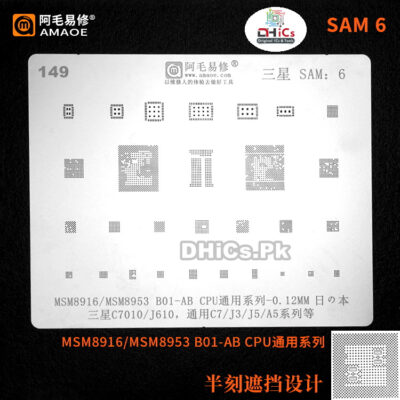 SAM6 Stencil For Samsung C7010, J610, C7, J3, J5, A5