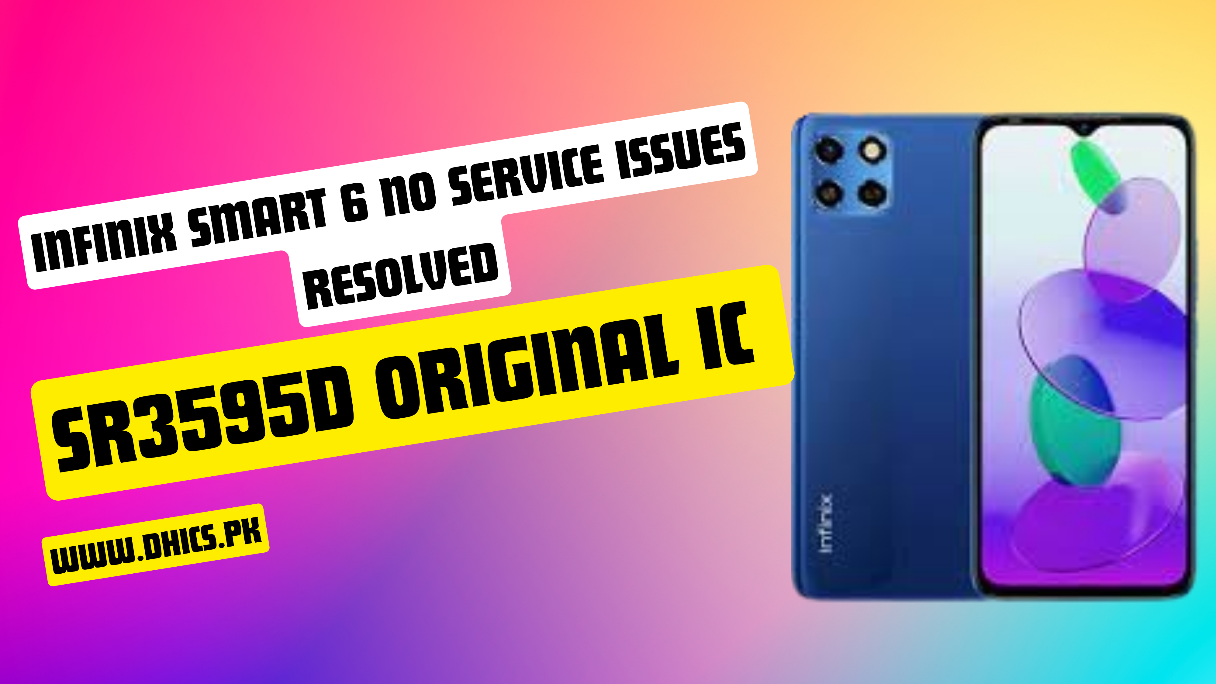 A comprehensive repair journey with SR3595D Original iC to fix Infinix Smart 6 No Service issues.