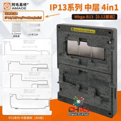 iPhone 13 Series Middle Layer Magnetic Reballing Fixture MBGA B13