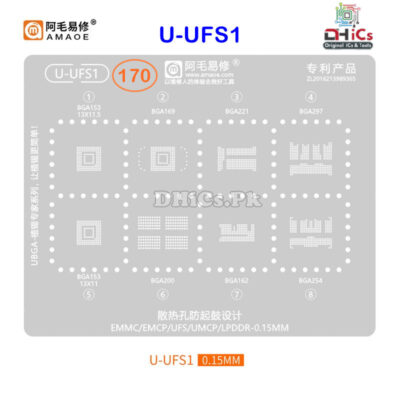 U-UFS1 For EMMC, EMCP, UFS, UMCP, LPDDR