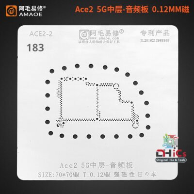 ACE2-2 Middle Layer Stencil For 1+ 8Pro