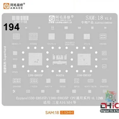 SAM18 Stencil For Samsung E8835P E8535P CPU