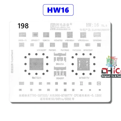 HW16 Stencil For MT6877V SM7325 BGA254 BGA297