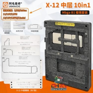 iPhone X-12 10 in 1 Middle Layer Magnetic Reballing Fixture MBGA B1