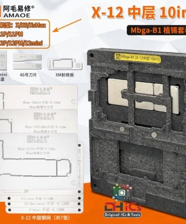 iPhone X-12 10 in 1 Middle Layer Magnetic Reballing Fixture MBGA B1