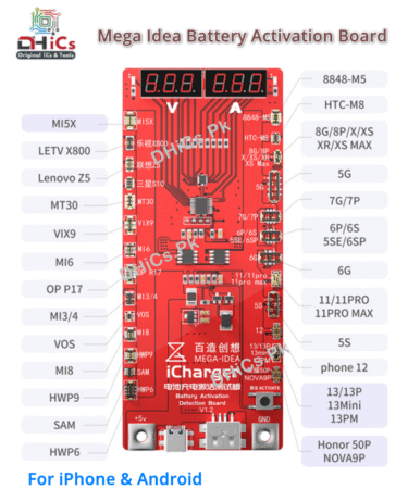 MEGAIDEA Battery Charge Activation Test Board iPhone 5-13 Pro Max Samsung Xiaomi Android Phone