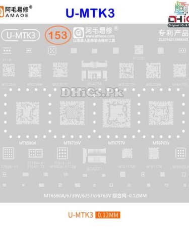 U-MTK3 Stencil For MTK CPU MT6580A, 6739V, 6757V, 6763V