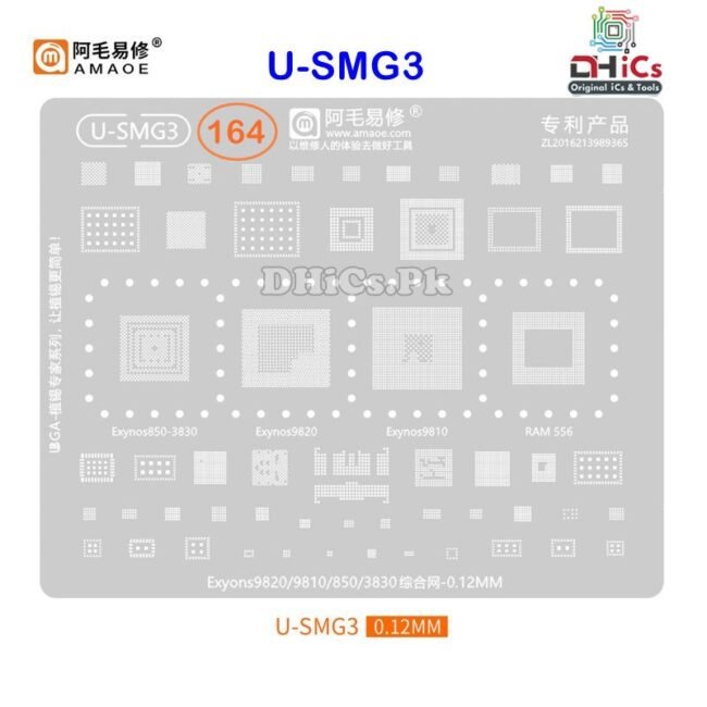U-SMG3 Stencil For Exynos CPU Exynos9820, 9810, 850, 3830