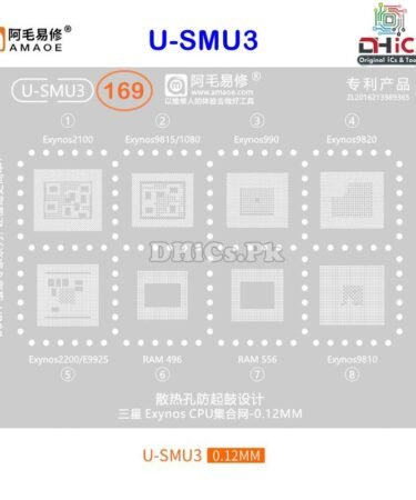 U-SMU3 Stencil For Exynos CPU Exynos2100, 9815, 1080, 990, 9820, 2200, E9925, 9810