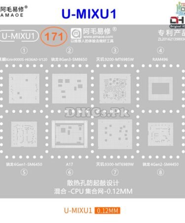 U-MIXU1 Stencil For HI36AO, SM8650, MT6985W, SM6450, MT6989W, SM4450
