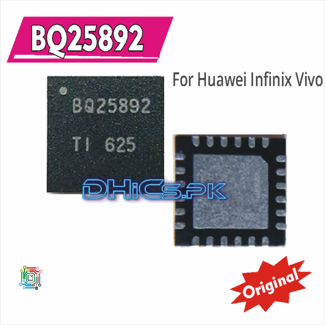 BQ25892 100% Original Charging iC Chip For Huawei Mate 8, V8, P9, Tecno, Infinix X600, X572  Oppo, Vivo, Redmi, Meizu MX5, MX6