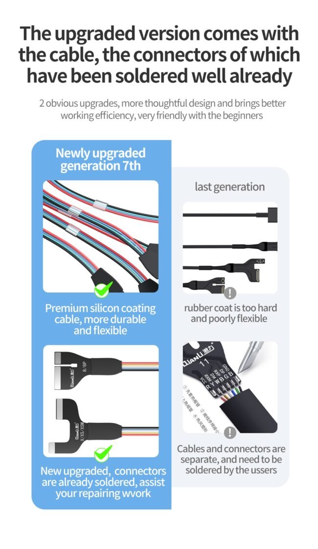Qianli-iPower Pro Max Repair Test Cable 7th Gen - Image 3