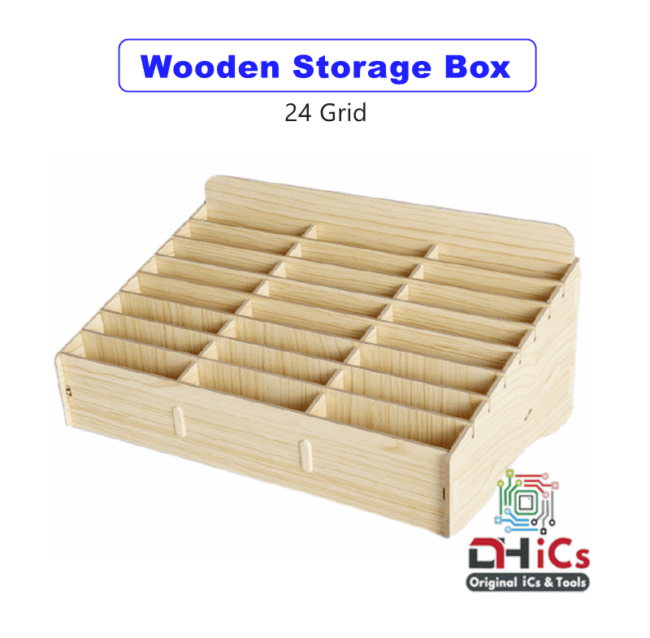 Wooden Storage Tool Box 24 Grid