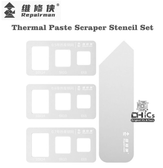 Thermal Paste Stencil + Scraper Set Repair Man