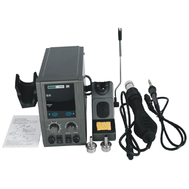 SUGON 8596D Soldering Station 110v/220v LED Digital Soldering Iron + Desoldering Rework Station BGA Hot Air Gun - Image 3