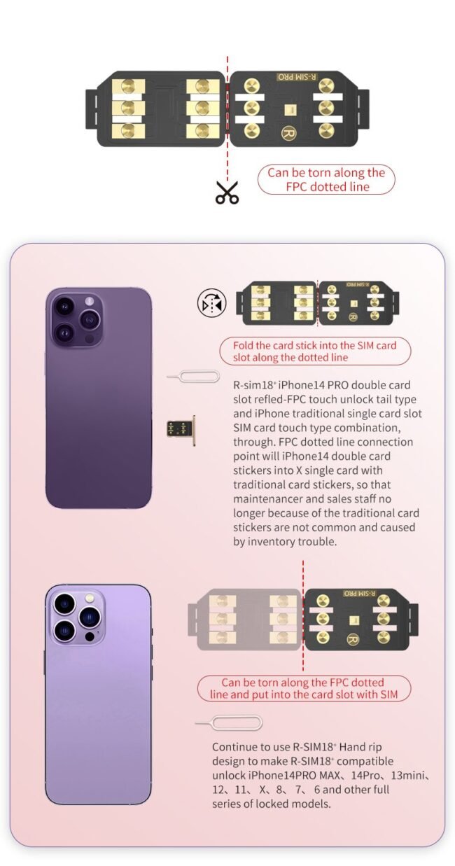 R-SIM18 Dual-Chip CPU Unlocking Card For Phone14 Series 5G Version iOS16 Easy Easy Operation RSIM18 Unlocking - Image 2