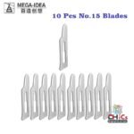 10 Pcs No.15 Repair Blade Set Mega Idea