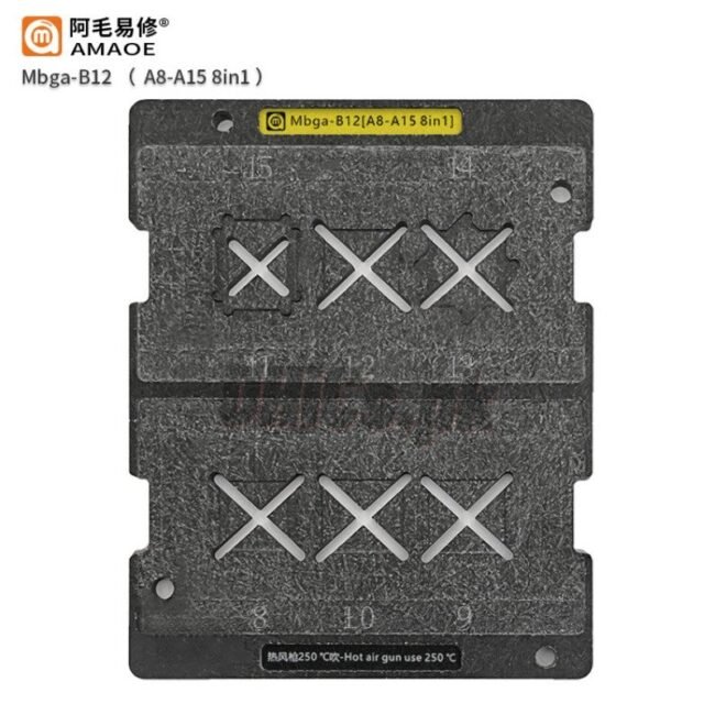 Mbga B12 iPhone CPU (A8-A15 8in1) Magnetic Reballing Fixture - Image 4