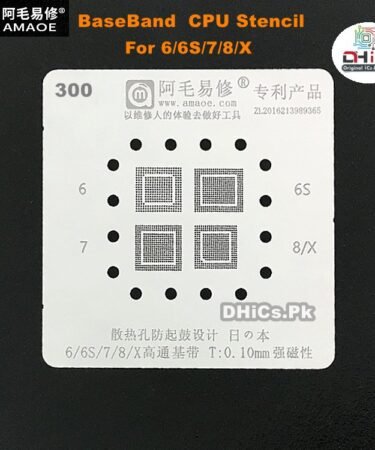 Baseband CPU Stencil For iPhone 6, 6s, 7, 8, X