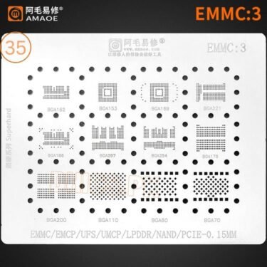 AMAOE EMMC3 Stencil For EMMC, EMCP, UFS, BGA Chip