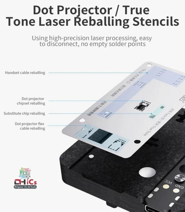 Dot Matrix Repair Fixture For iPhone X, 11 Pro Max, 12 Mini Face ID Dot Projector QIANLI DZJ1 - Image 2