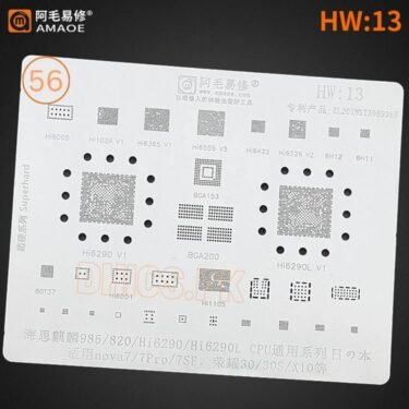 AMAOE Stencil HW13 For Nova7/7Pro/7SE/Honor 30/30S/X10 Kirin 985/820/Hi6290/Hi6290L