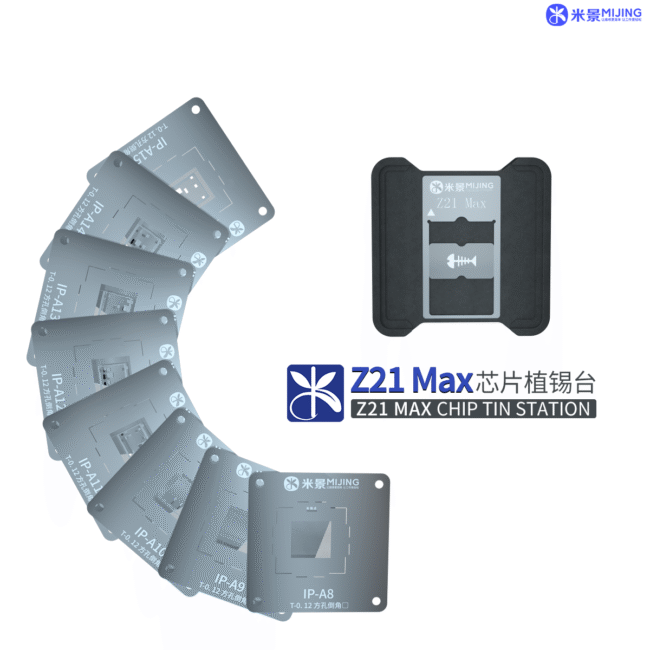 Mijing Z21 MAX Universal CPU Reballing Stencil Platform For iPhone A8-A16 IC Chip Planting Tin Template Fixture - Image 8