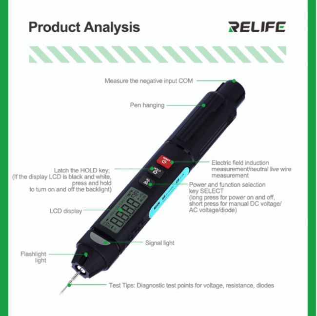 Multimeter Pen Type RELIFE DT-02 - Image 2