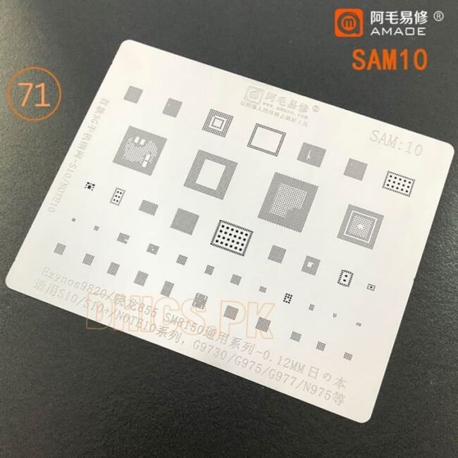 AMAOE Stencil SAM10 For Exynos 9820, SM8150 CPU S10/S10+/NOTE10