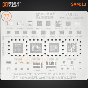 SAM13 Stencil For Samsung A60, A90 Series SDM450, SDM660, SM6150, MT6762V