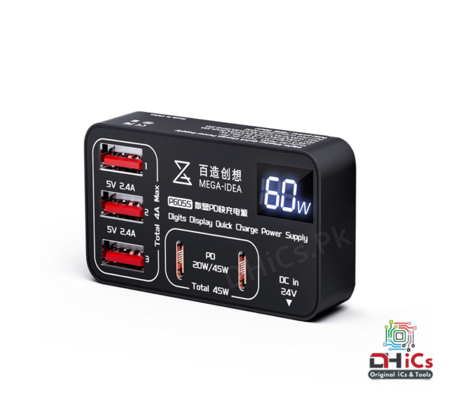 5 Port 60W Fast Charging Station Mega Idea P605S