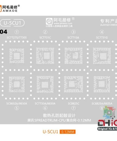 AMAOE Stencil U-SCU1 For SPD CPU SC7727S, 7730S, 7731C, 7715A, 7731G, 9832A, 9830A, 7730A, 8830A, SC8825C, 6825A, 8825A