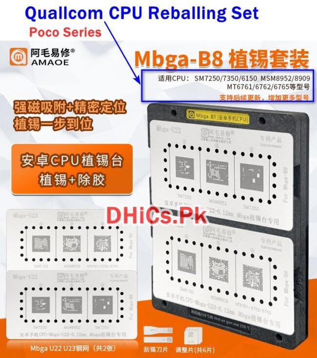 Mbga B8 Qualcomm MTK CPU Magnetic Reballing Fixture