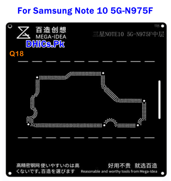 Mega iDea Samsung NOTE10 5G-N975F Stencil